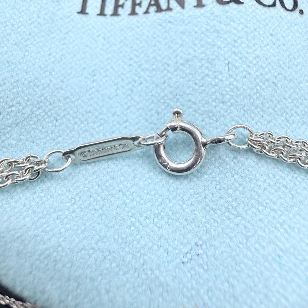 Authenticated Tiffany & Co. Sterling Silver Infinity Pendant Necklace 15.75” - Picture 4 of 6